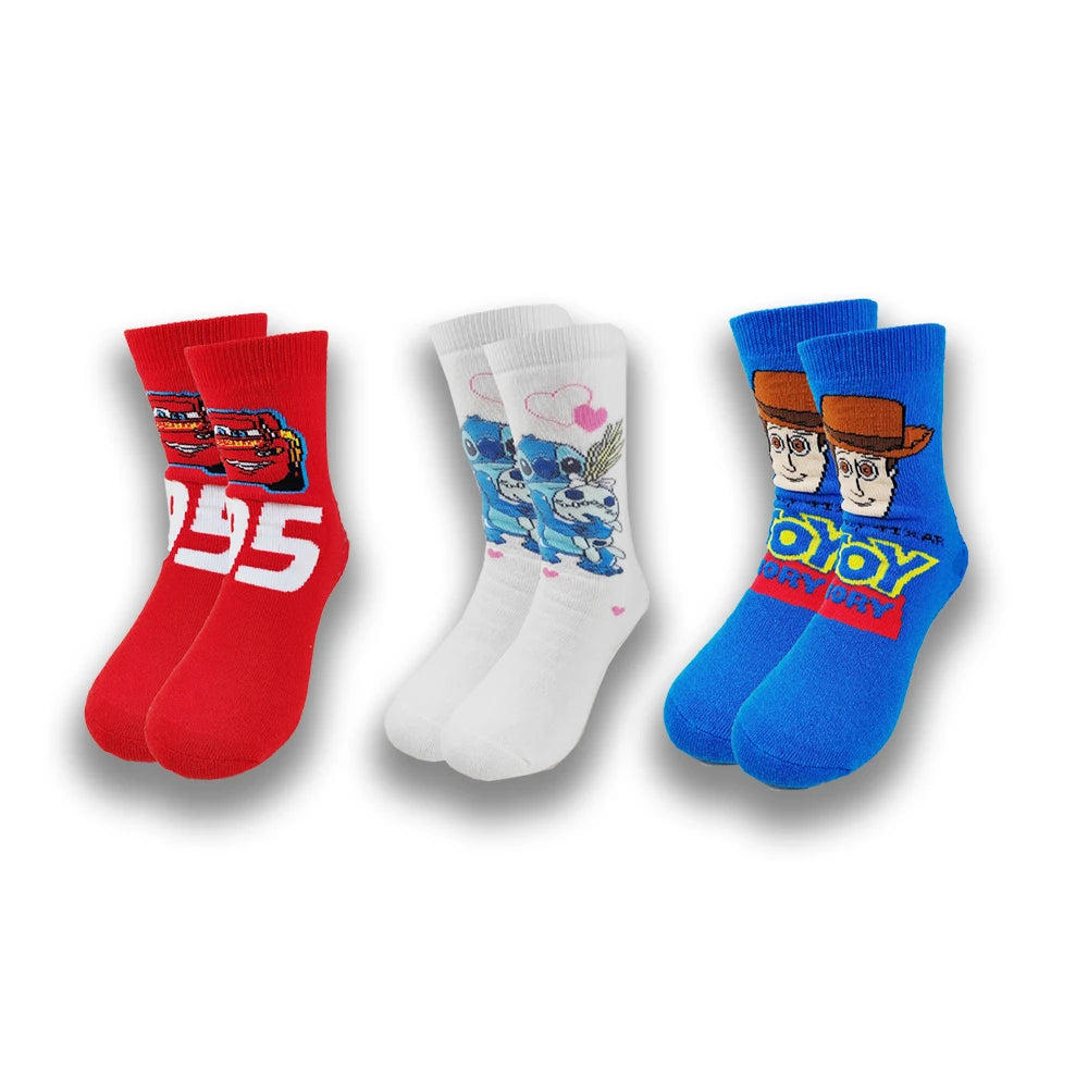 Cartoon Character Socks for Men, Women & Kids – Fun Novelty Crew Socks