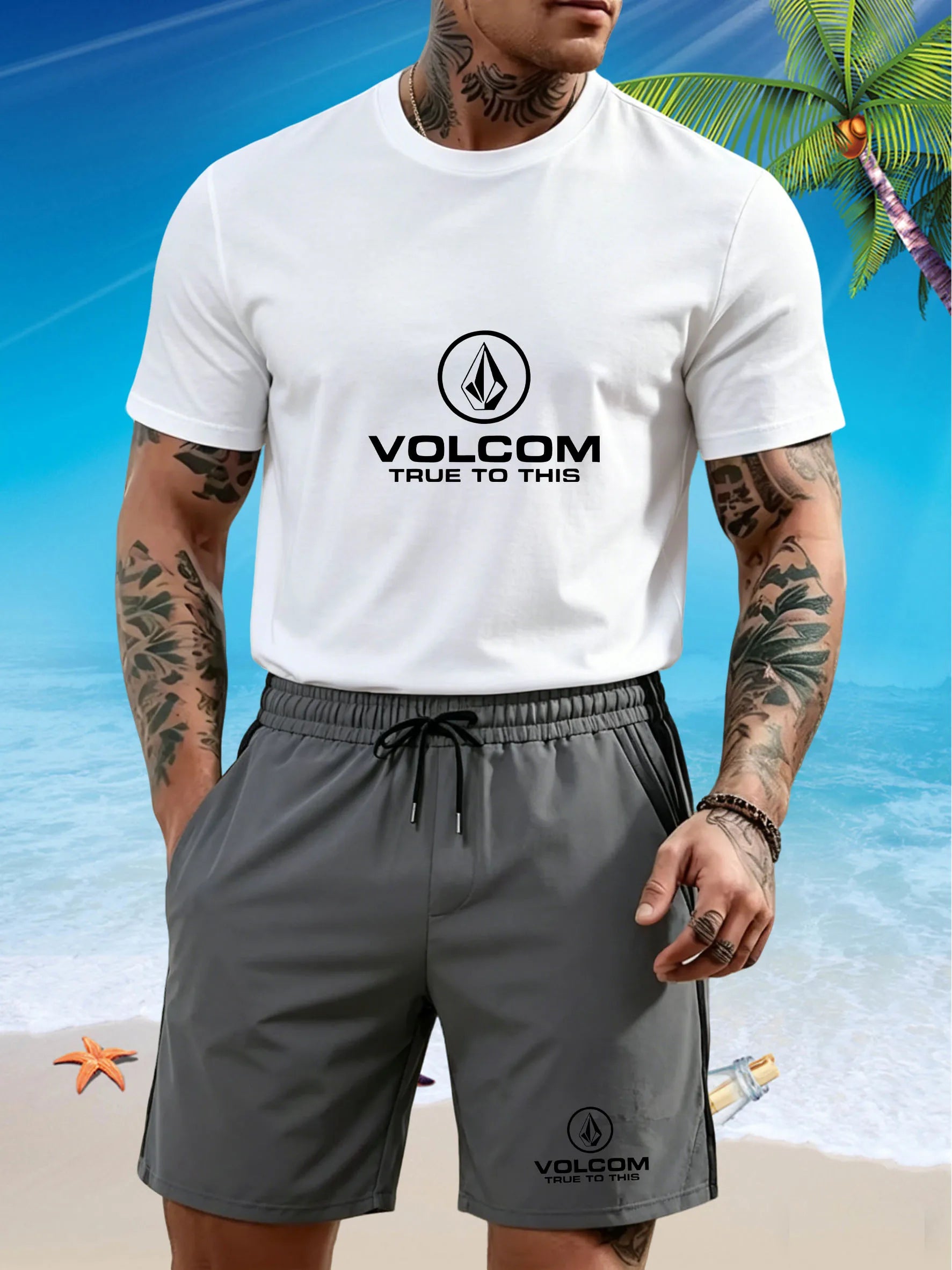Men's 2-Piece Summer Athletic Set | Short Sleeve T-Shirt & Shorts