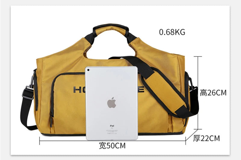 Men's Gym Duffle Bag | Waterproof Sports Travel Bag with Shoe Pocket