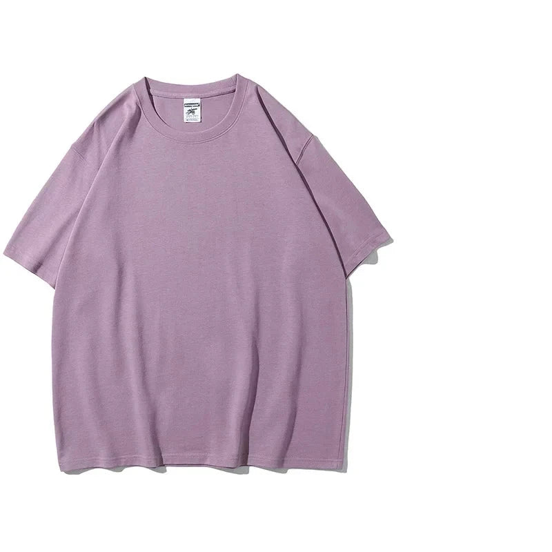 Men's Oversized Heavy Cotton T-Shirt | 280gsm Premium Tee | Solid Color