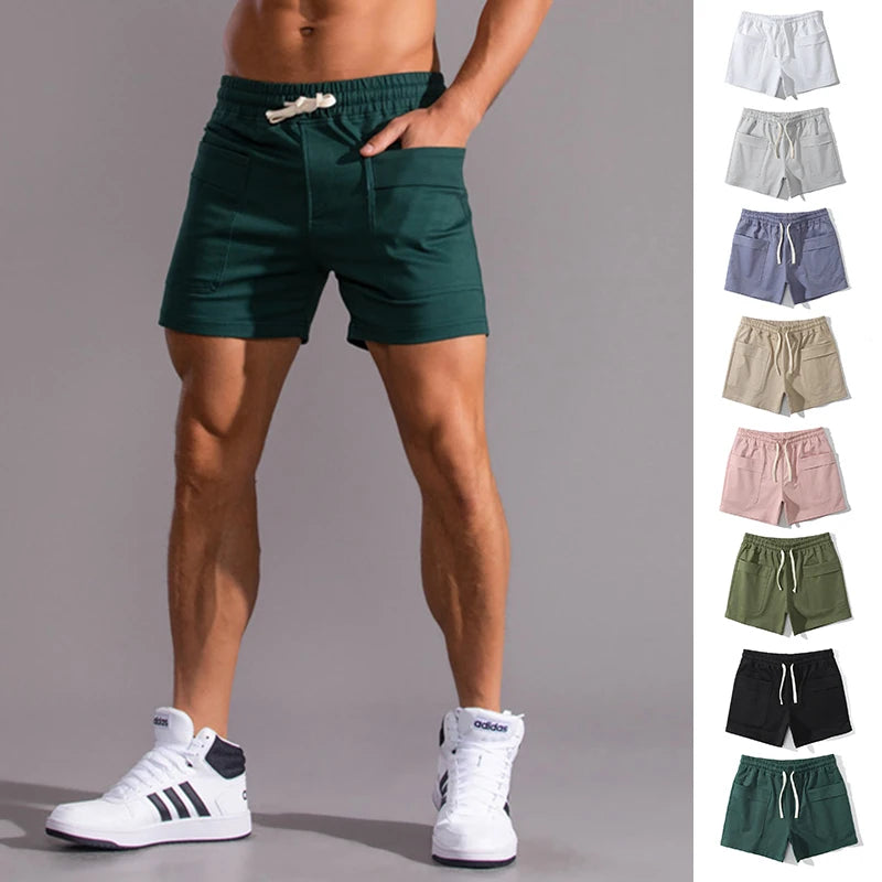 Men's Cotton Gym Shorts | Quick-Dry Athletic & Beach Shorts