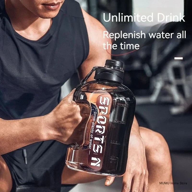 Large Capacity Sports Water Bottle – BPA-Free Gym & Outdoor Jug (1.7L to 5L)