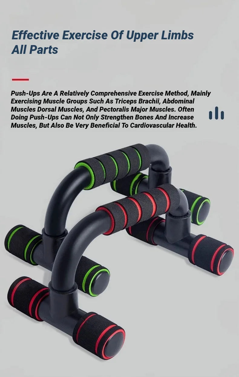 H-Shape Push Up Bars – Non-Slip Foam Handle Stands for Chest, Arms & Core Training | 100kg Capacity