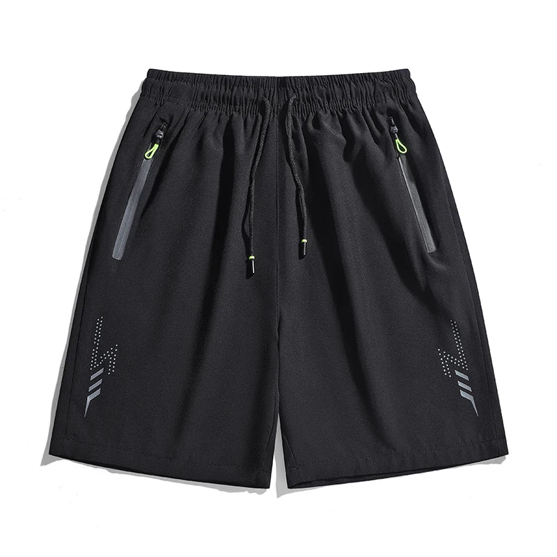 Men's Athletic Running Shorts – Quick Dry, Drawstring & Zip Pockets