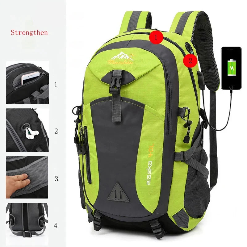 Waterproof Hiking Backpack for Men – Anti-Theft, 36-55L Outdoor Travel & Camping Bag