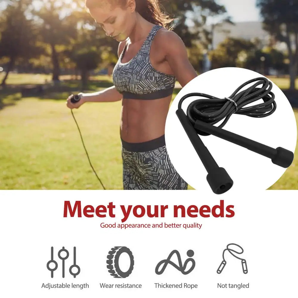 Speed Jump Rope – Adjustable PVC Skipping Rope for Cardio, Boxing & Fitness Training | 2.8m