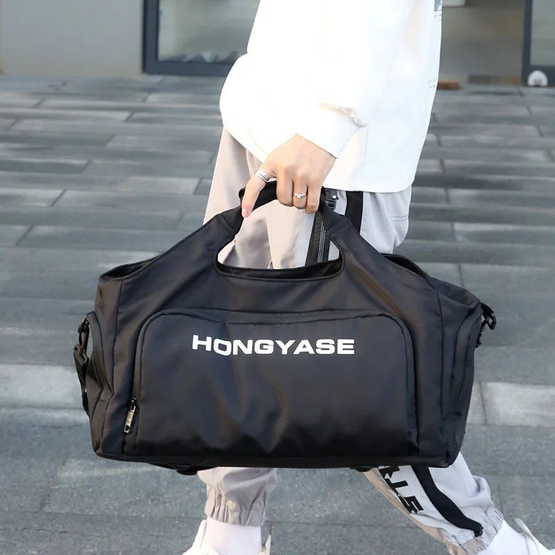 Men's Gym Duffle Bag | Waterproof Sports Travel Bag with Shoe Pocket