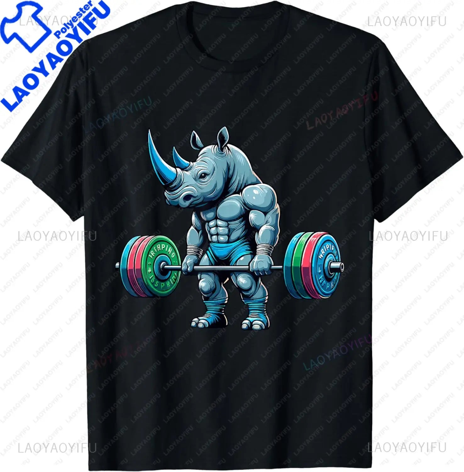 Rhino Gym Graphic T-Shirt – Men's Streetwear Fitness Tee