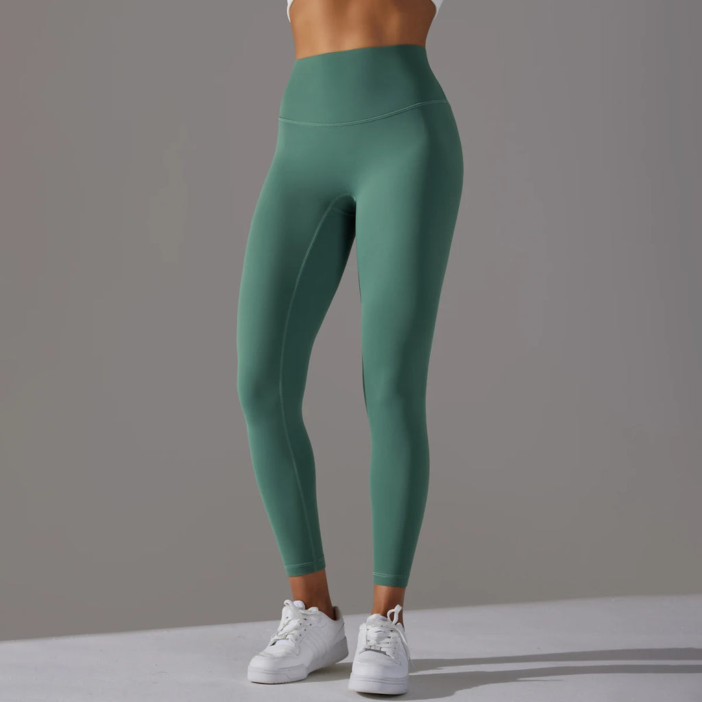 Women's High-Waist Seamless Leggings – Breathable Yoga, Running & Gym Pants (XS-XL, 30+ Colors)