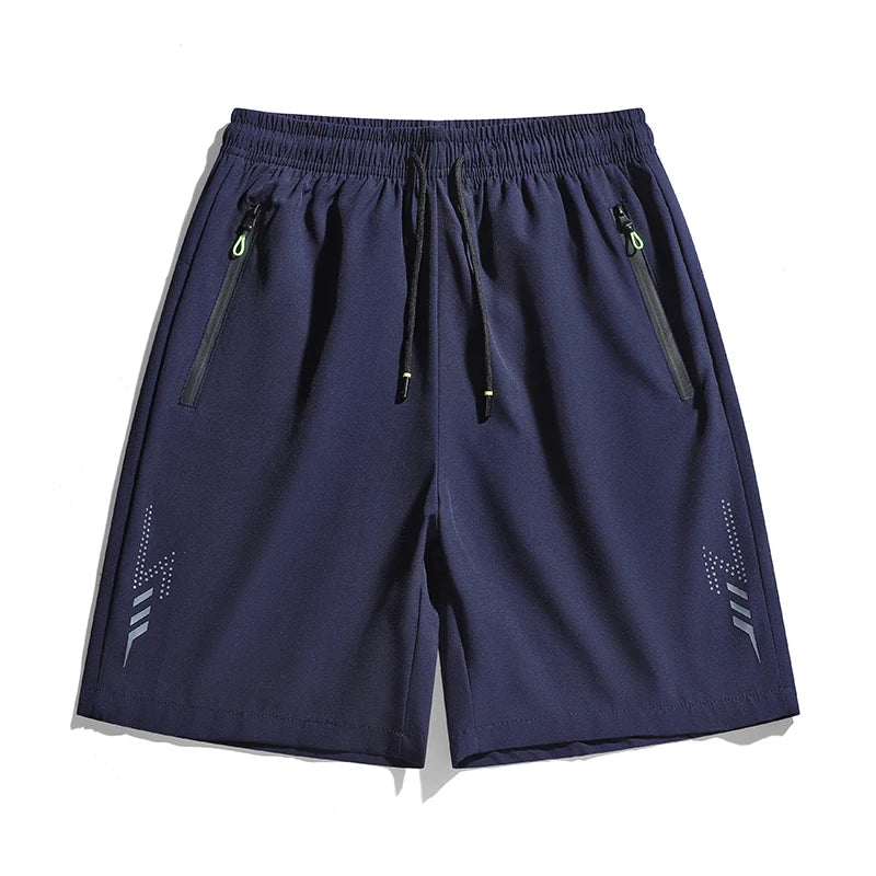 Men's Athletic Running Shorts – Quick Dry, Drawstring & Zip Pockets