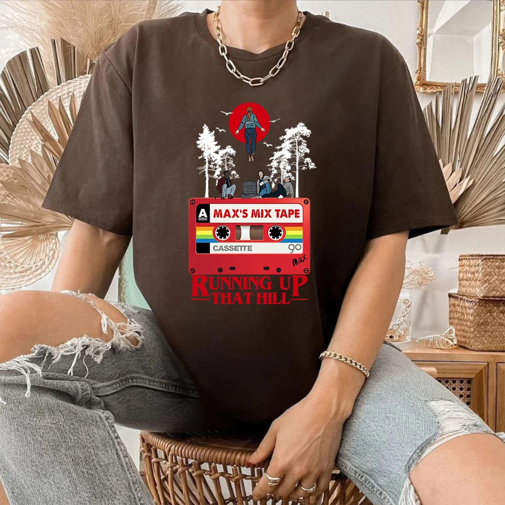 Run Up That Hill Graphic T-Shirt | Stranger Things Fan Tee | Will Byers & Eleven