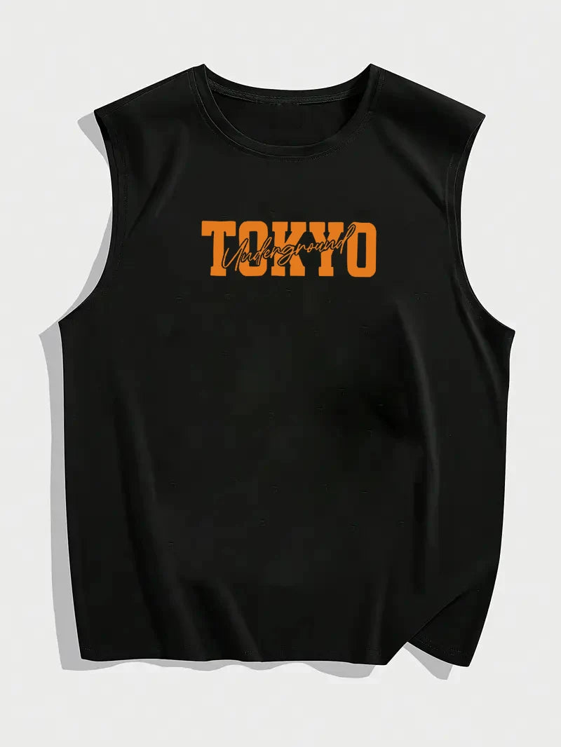 Men's Racing Print Tank Top | Breathable Loose Fit Sleeveless Gym Tee