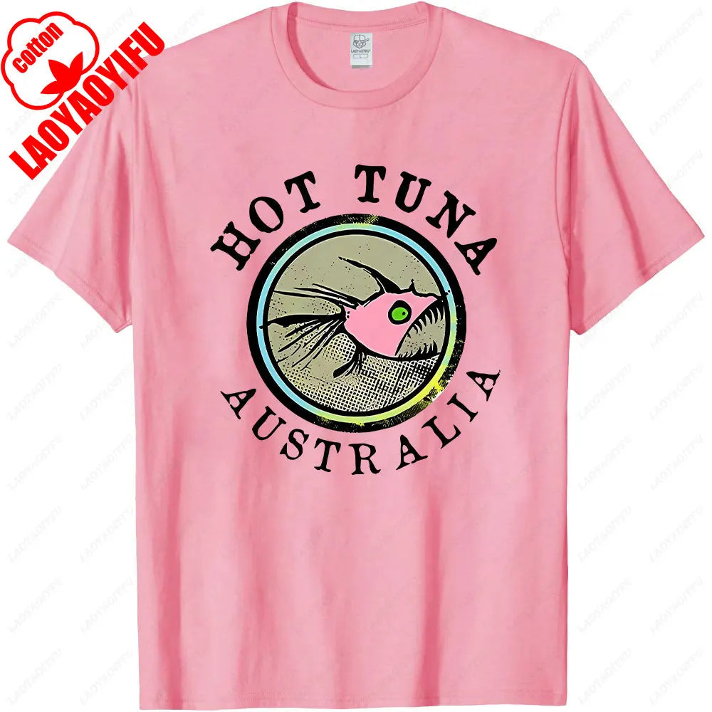 Men's Tuna Graphic Gym T-Shirt – Loose Breathable Casual Streetwear Tee