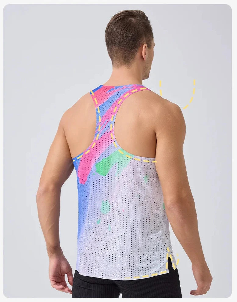 Men's Quick-Dry Sleeveless Tank Top – Breathable Gym & Running Vest