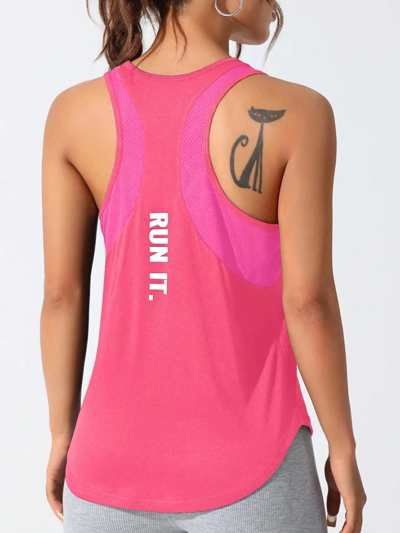Women's Stitched Letters Quick-Dry Sports Vest