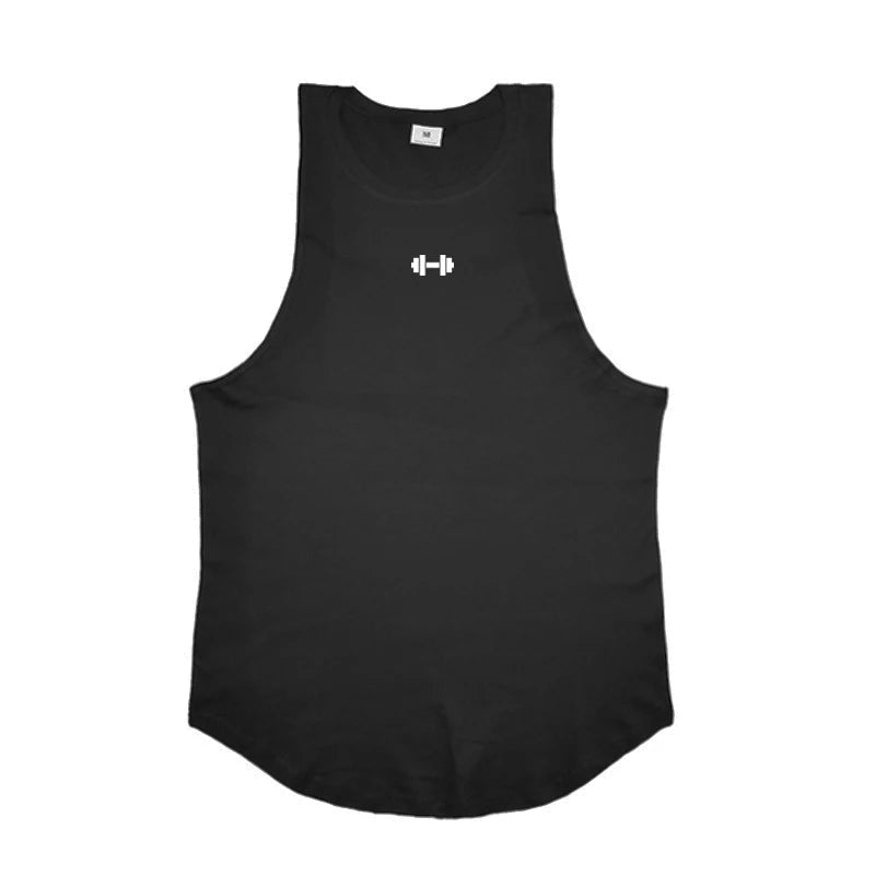 Men's Cotton Sleeveless Tank Top – Breathable Gym Vest for Fitness, Running & Street Style