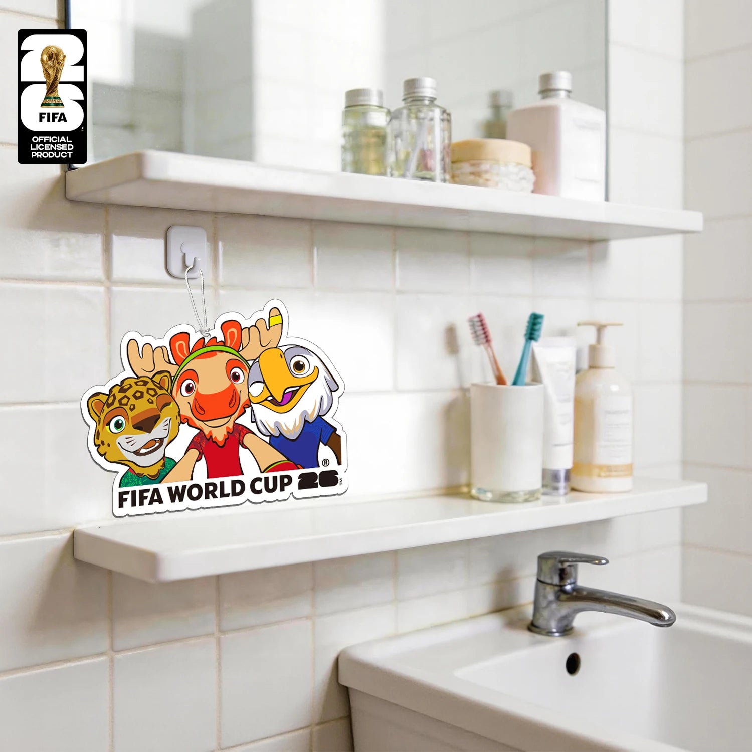 FIFA World Cup 2026 Car Air Freshener – Trophy, Mascot & Host City Designs | Long-Lasting Scent