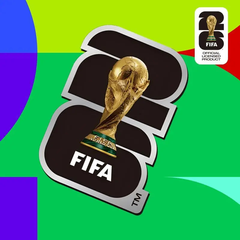 FIFA World Cup 2026 Official Emblem Badge Pin – Black & Silver Souvenir for USA, Canada & Mexico Fans