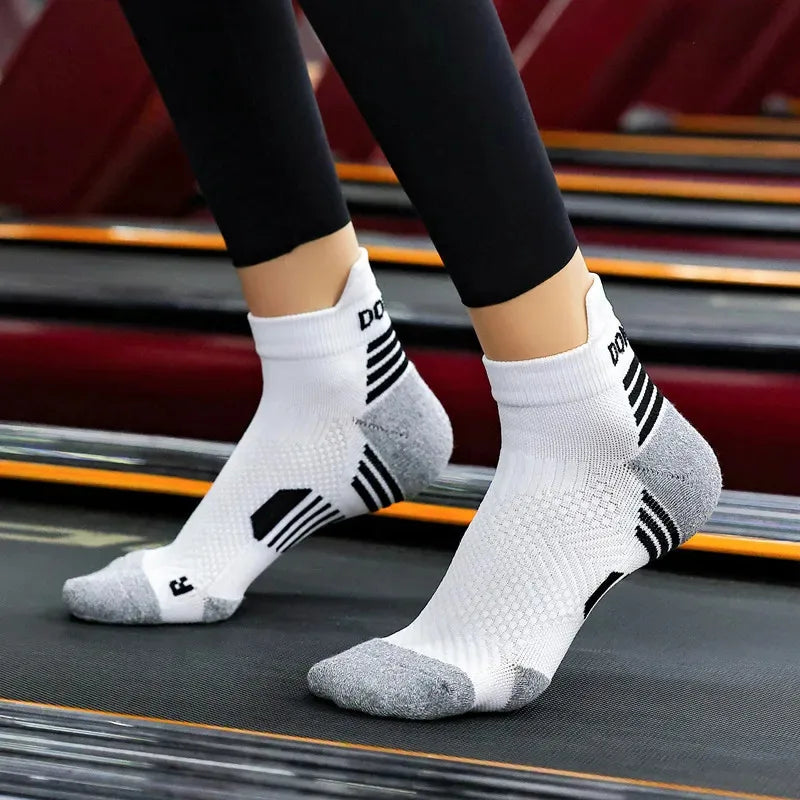Marathon Running Socks – 3-Pack Cushioned Low-Cut Ankle Sport Socks