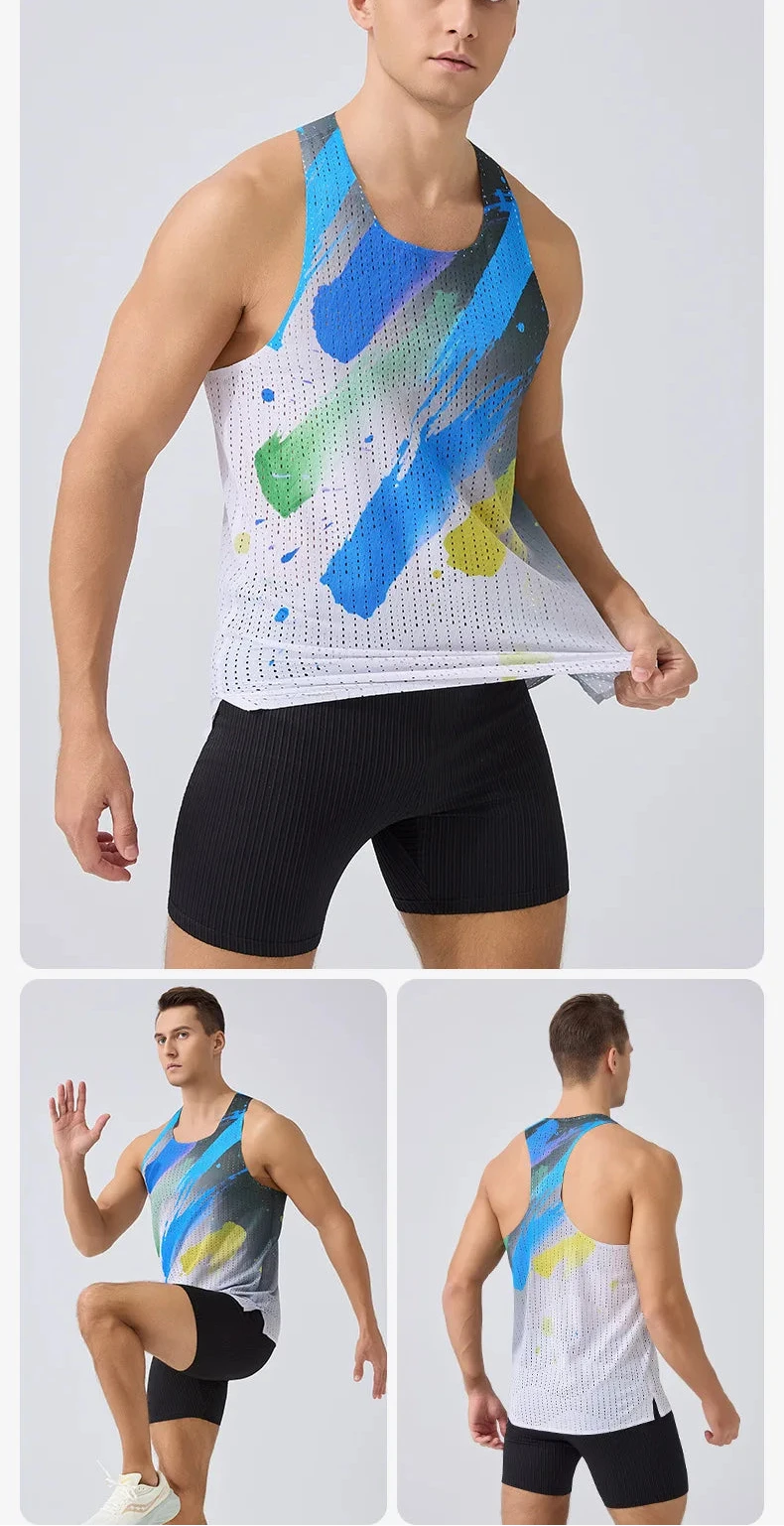 Men's Quick-Dry Sleeveless Tank Top – Breathable Gym & Running Vest