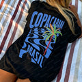 Women's Copacabana T-Shirt – Tropical Coconut Tree Graphic Beach Tee