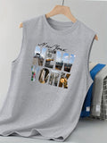 Men's New York Print Tank Top – Casual Sleeveless Vest for Summer