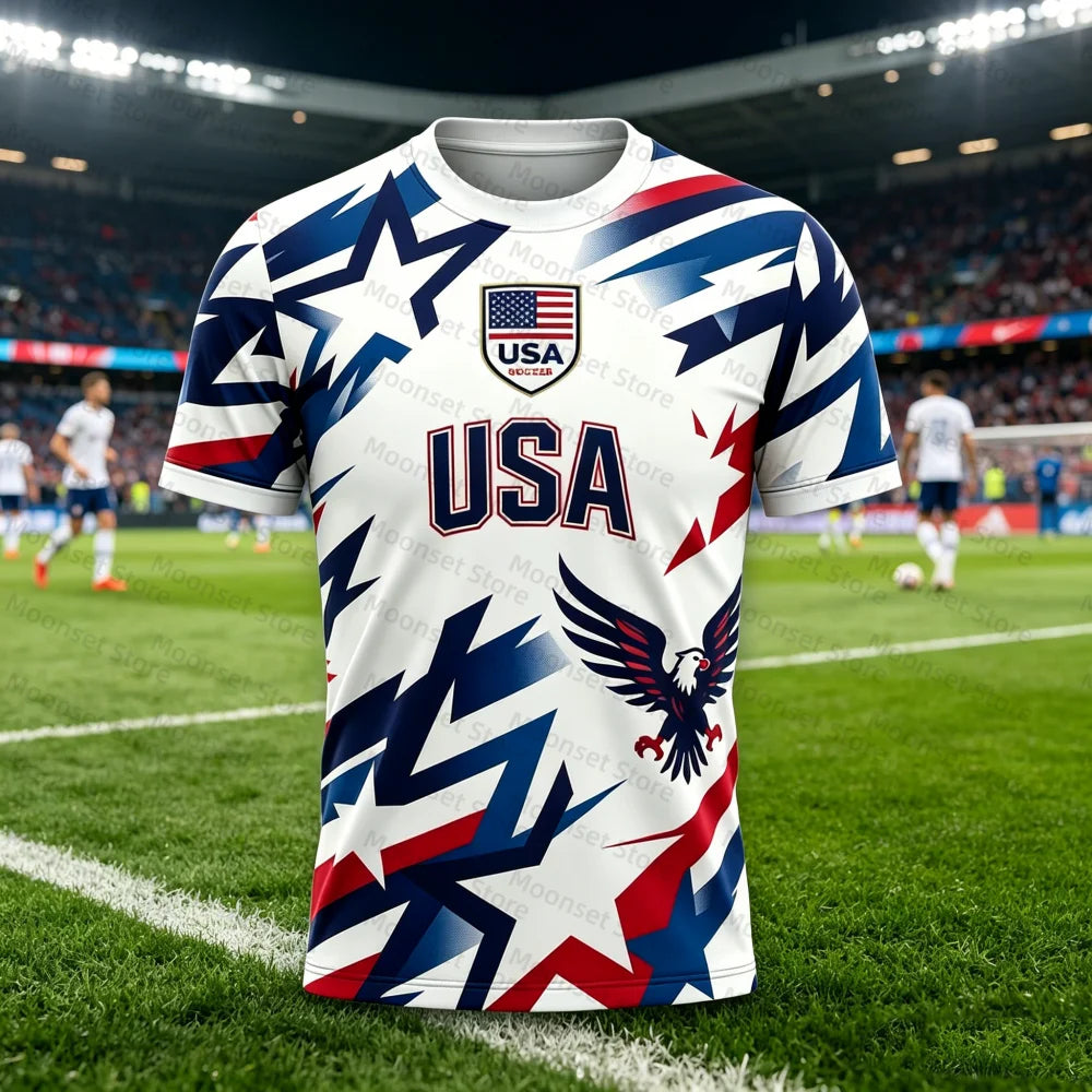 USA Soccer Jersey 2026 | National Team Eagle Print T-Shirt | Men, Women & Kids