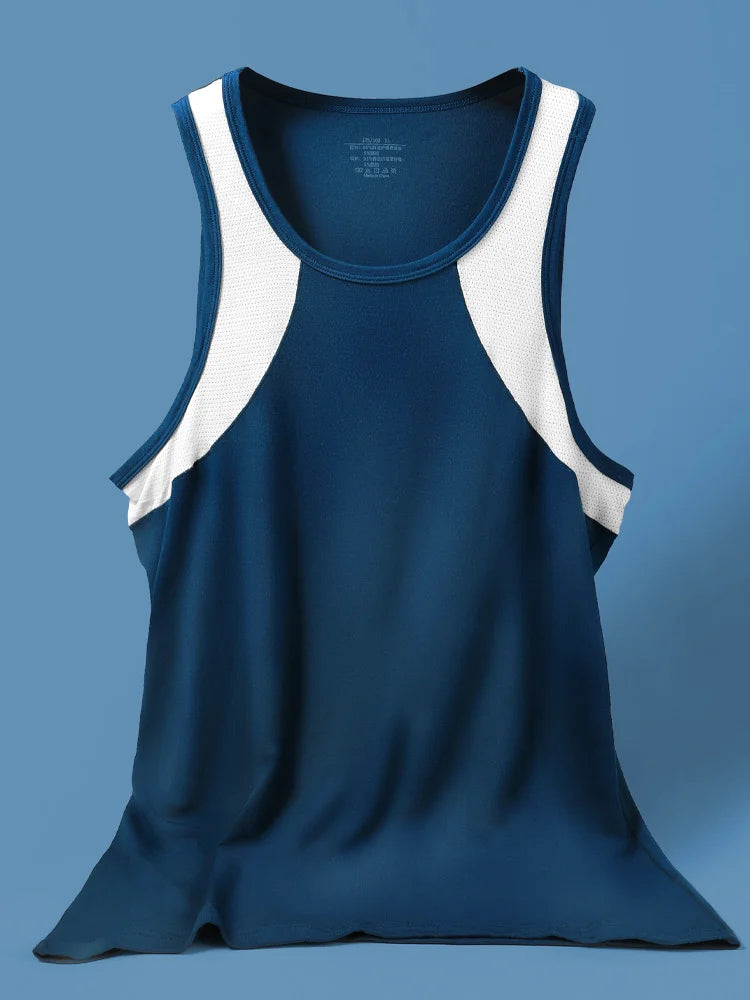 Men's Ice Silk Compression Vest – Breathable, Quick-Dry Slimming Tank Top