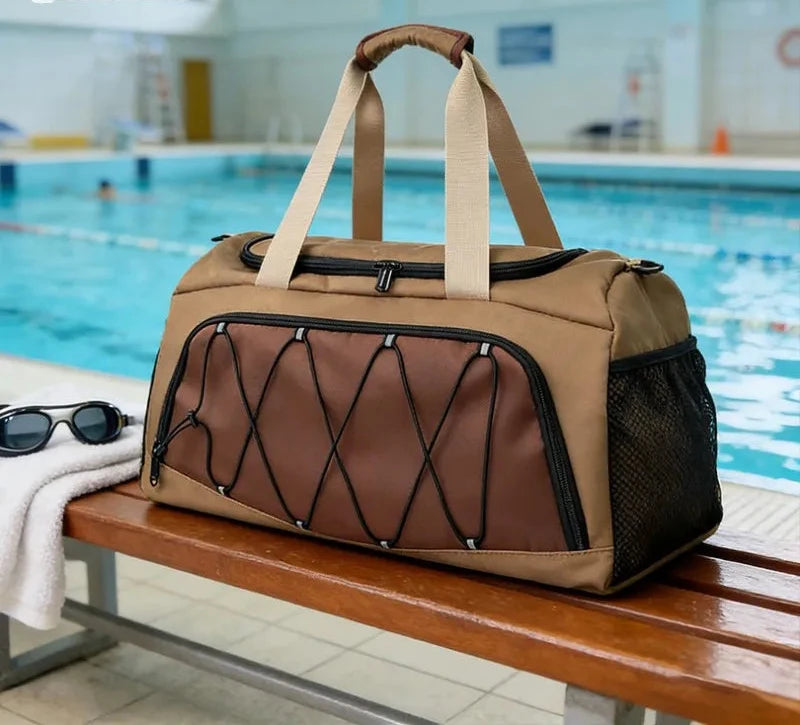 Large Capacity Canvas Gym Duffel Bag – Fitness, Travel & Sports Shoulder Bag