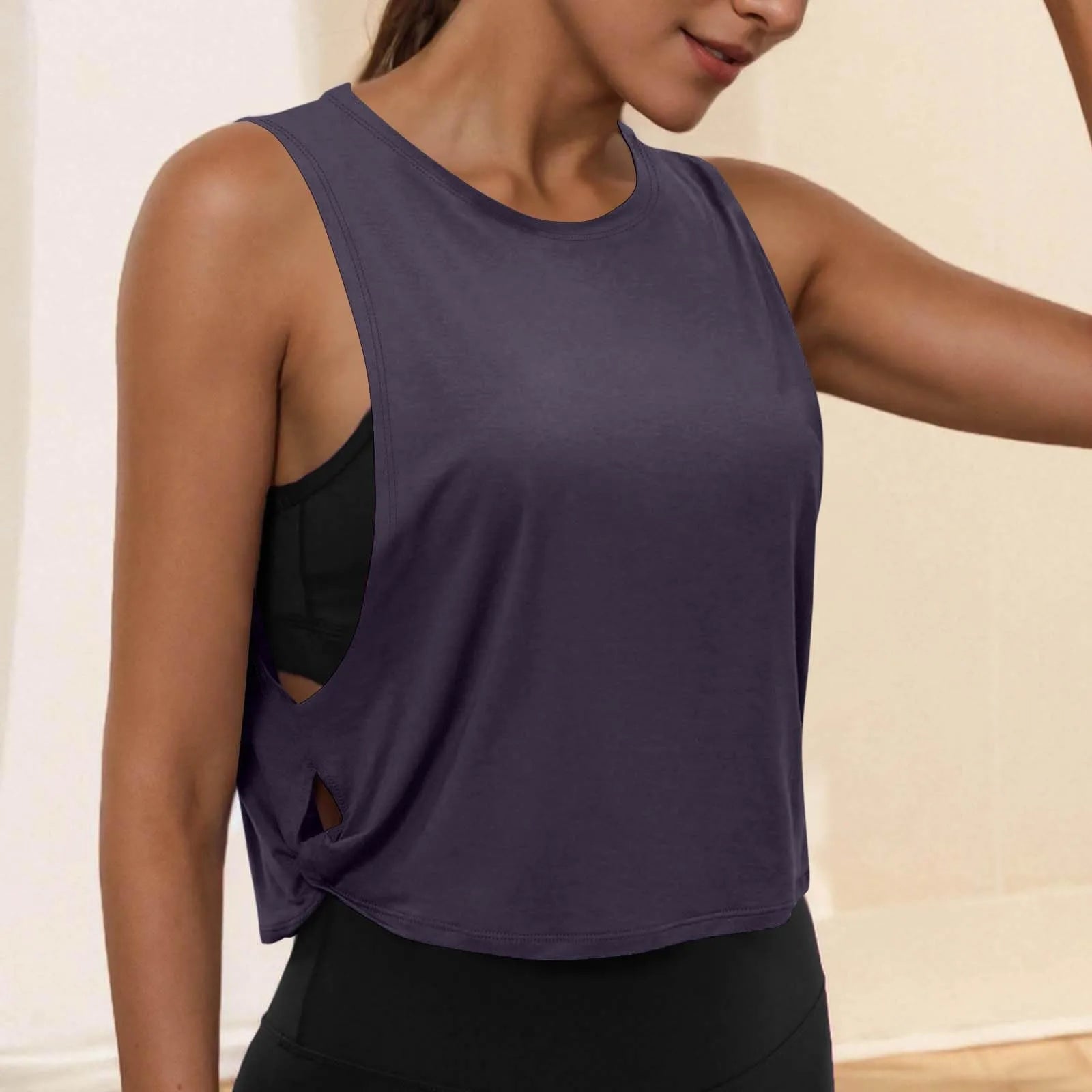 Women's Sleeveless Yoga Tank Top – Breathable Athletic Vest