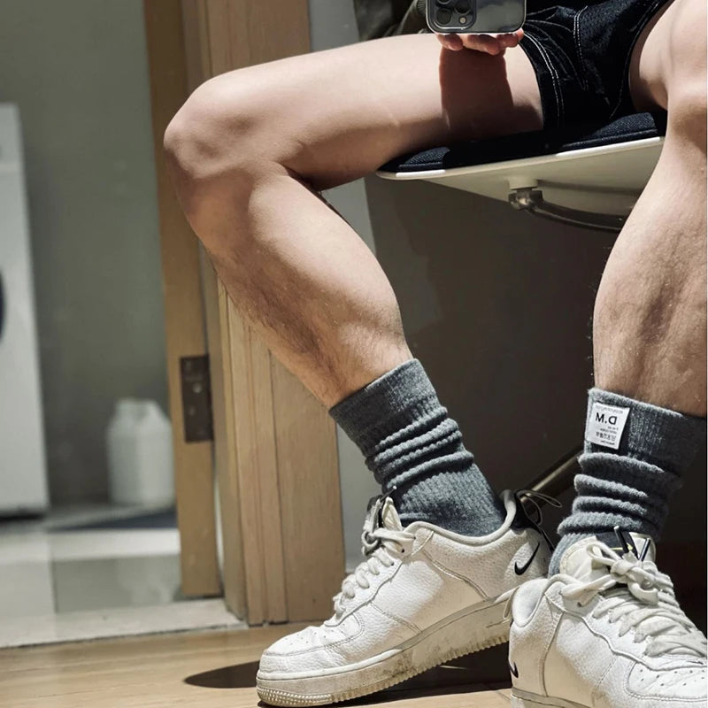 Men's Cotton Crew Socks – Sweat-Absorbing Business & Sport Socks