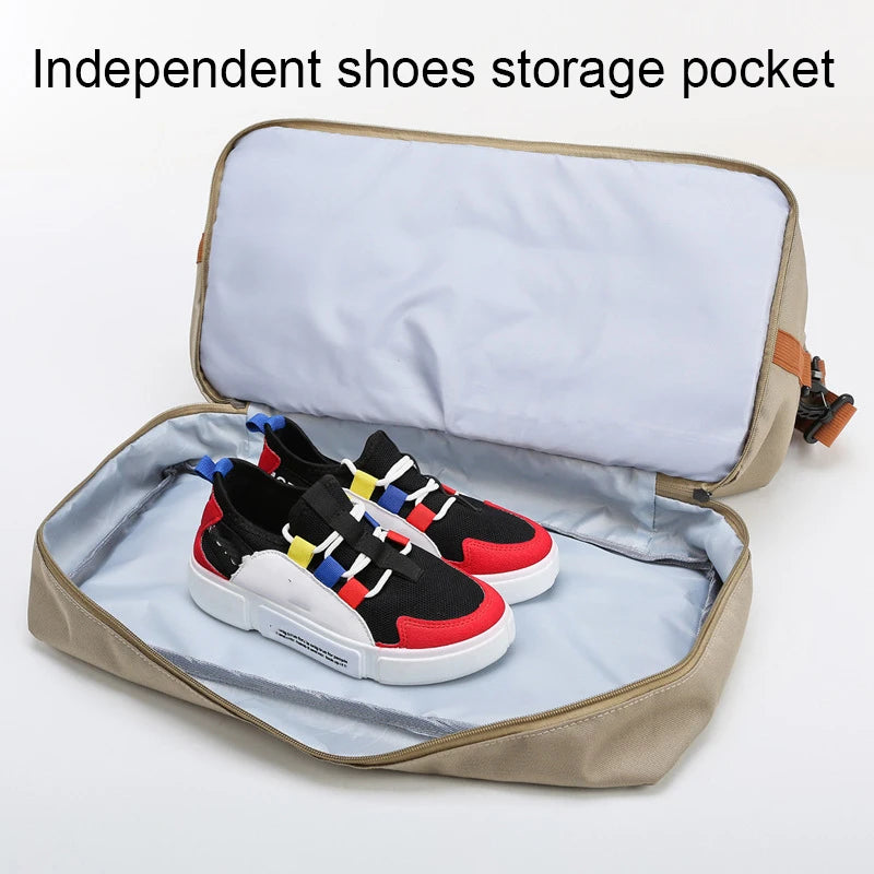 Women's Gym & Travel Duffle Bag – Waterproof Nylon Sports Bag with Shoe Pocket & Wet/Dry Separation