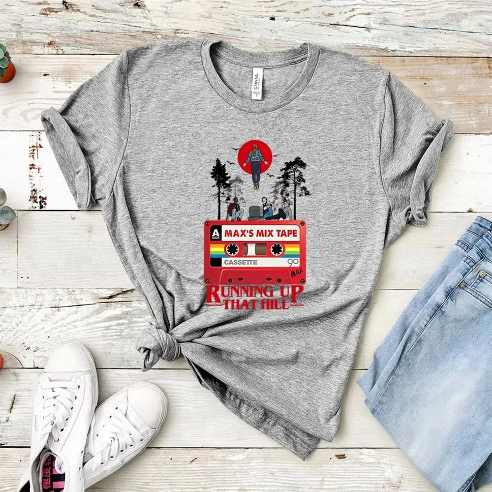 Run Up That Hill Graphic T-Shirt | Stranger Things Fan Tee | Will Byers & Eleven