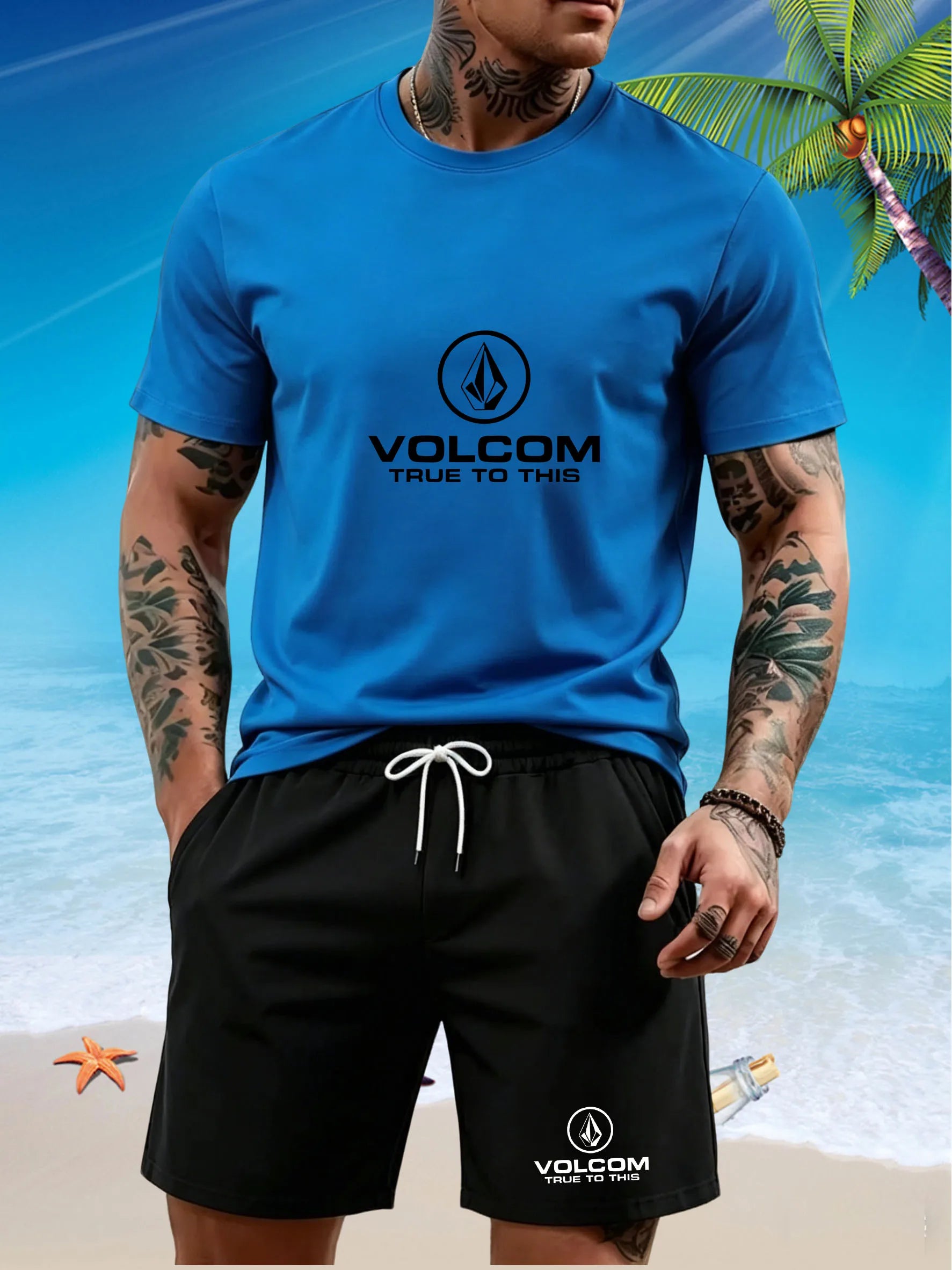 Men's 2-Piece Summer Athletic Set | Short Sleeve T-Shirt & Shorts