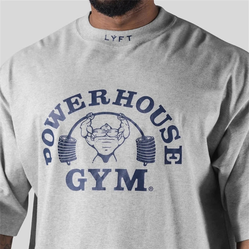 Men's Cotton Gym T-Shirt – Loose Fit, Breathable & Stretchable for Running, Fitness & Training