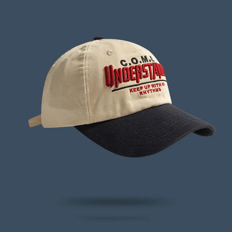 Embroidered Color Block Baseball Cap | Adjustable Unisex Summer Hat