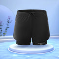 Men's Two-Layer Gym Shorts – Quick-Dry Athletic Training Pants for Fitness & Workouts