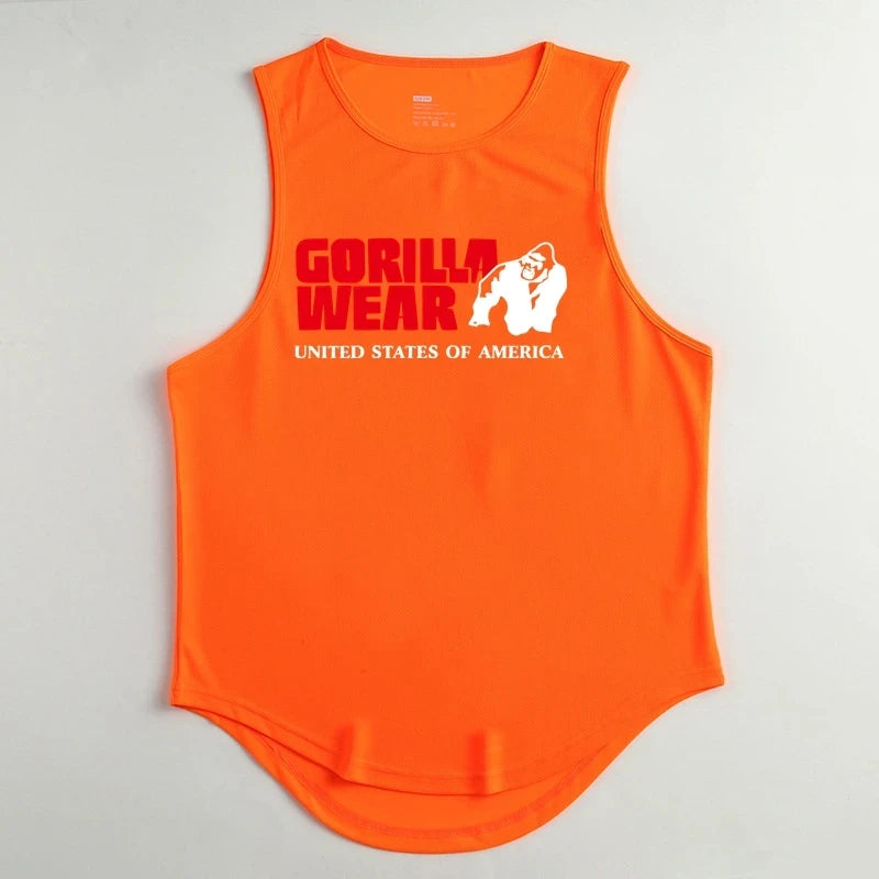 Men's Stringer Bodybuilding Vest – Polyester Gym Singlet Tank Top