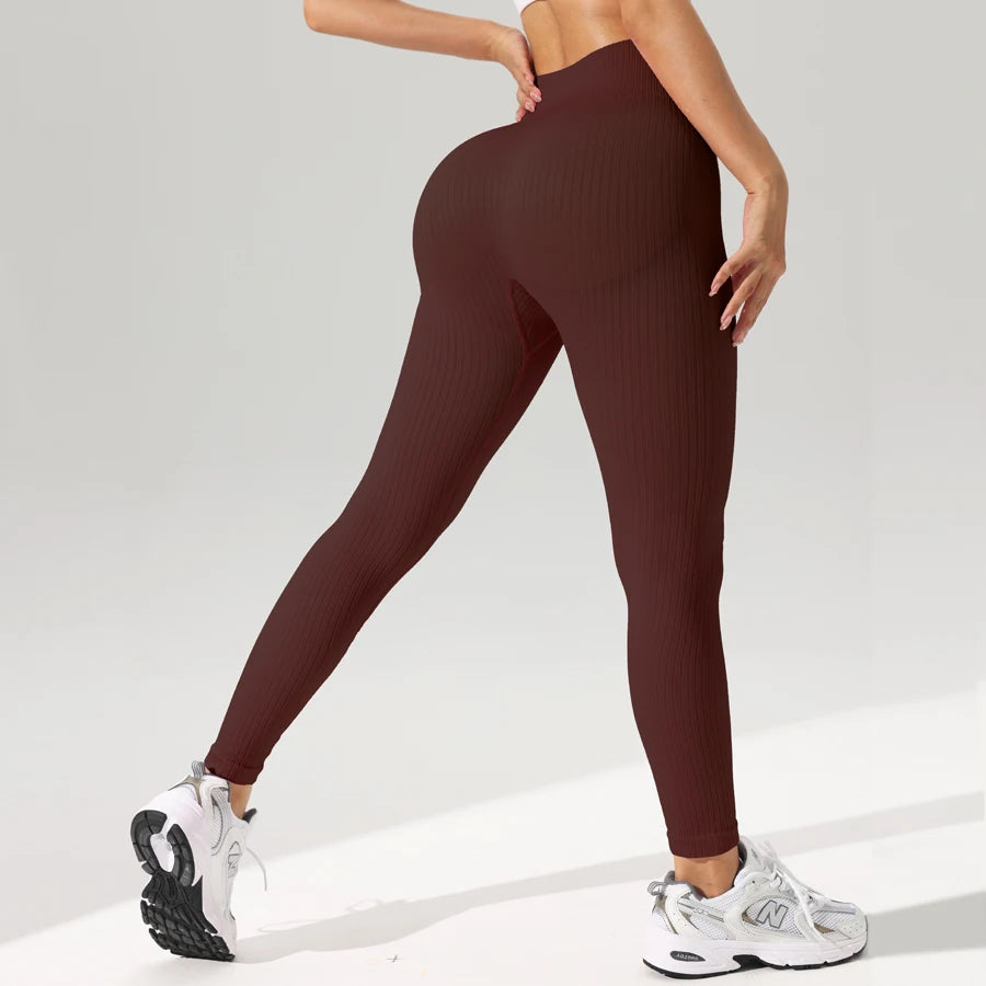 Women's Butt-Lifting Seamless Leggings – High-Waist Tummy Control Yoga Pants, Squat-Proof (XS-XL, 17 Colors)