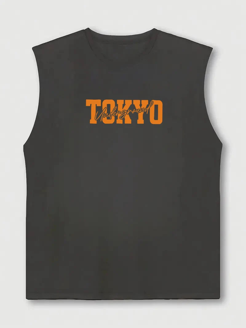 Men's Racing Print Tank Top | Breathable Loose Fit Sleeveless Gym Tee