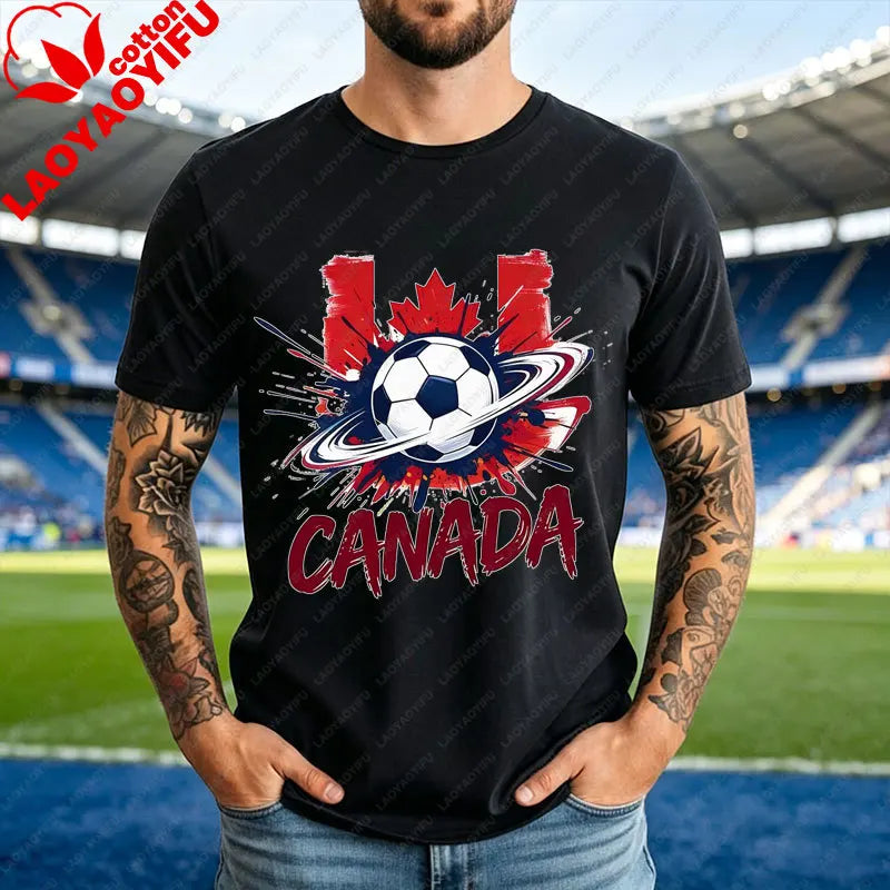 2026 World Cup Soccer Fan T-Shirt – USA, Canada, Mexico, Brazil, Argentina & Spain