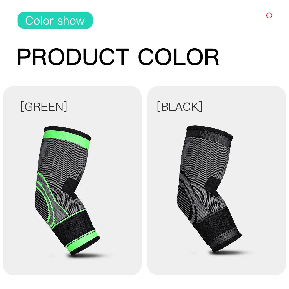 Elastic Elbow Support Sleeve – Nylon Compression Brace for Sports & Gym