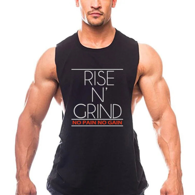 Men's Side Slit Singlet Tank Top – Breathable Cotton Gym & Running Shirt