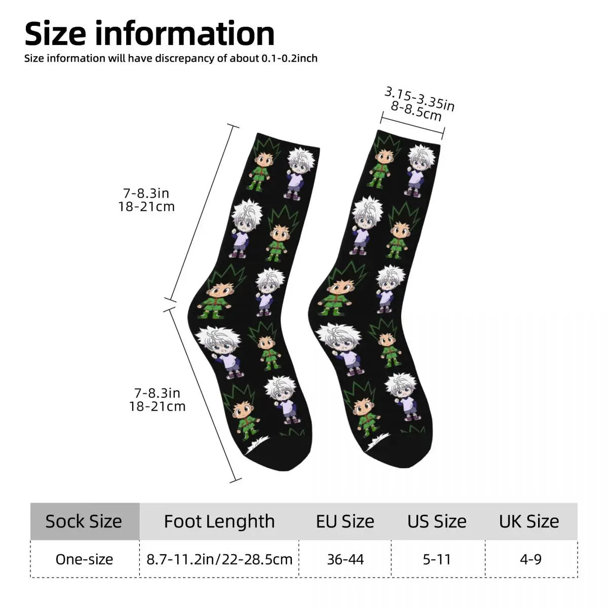 Hunter x Hunter Anime Socks – Unisex Mid-Tube Novelty Gift Socks