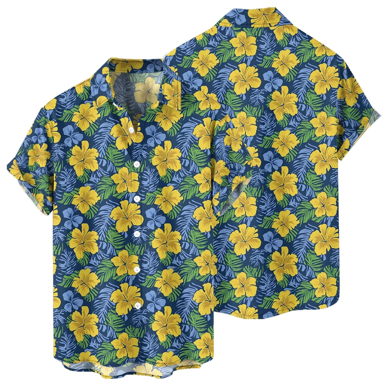 Men's Hawaiian Beach Shirt – Short Sleeve Button-Up Casual Top