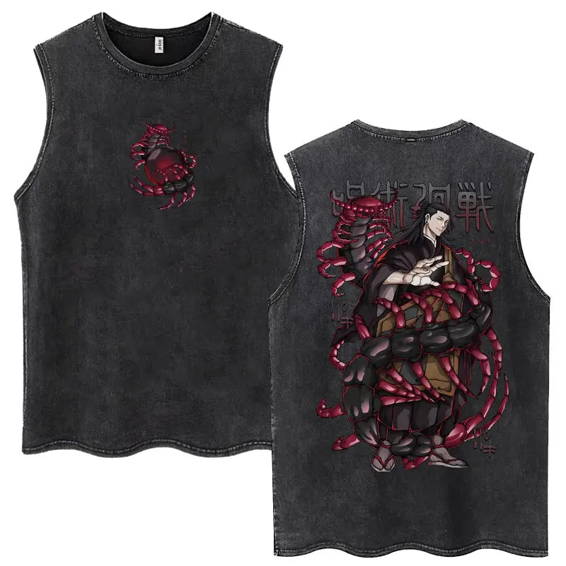 Jujutsu Kaisen Nanami Kento Anime Tank Top | Washed Graphic Sleeveless Tee