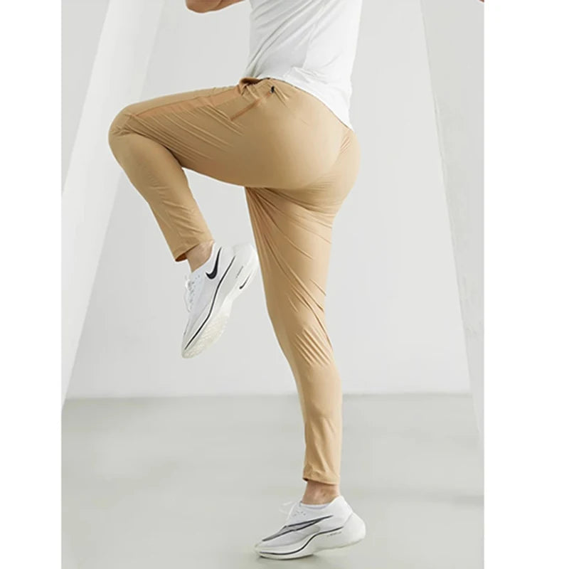 Men's Quick-Dry Running Pants – Lightweight, Elastic Waist Joggers for Gym, Training & Outdoor Sports
