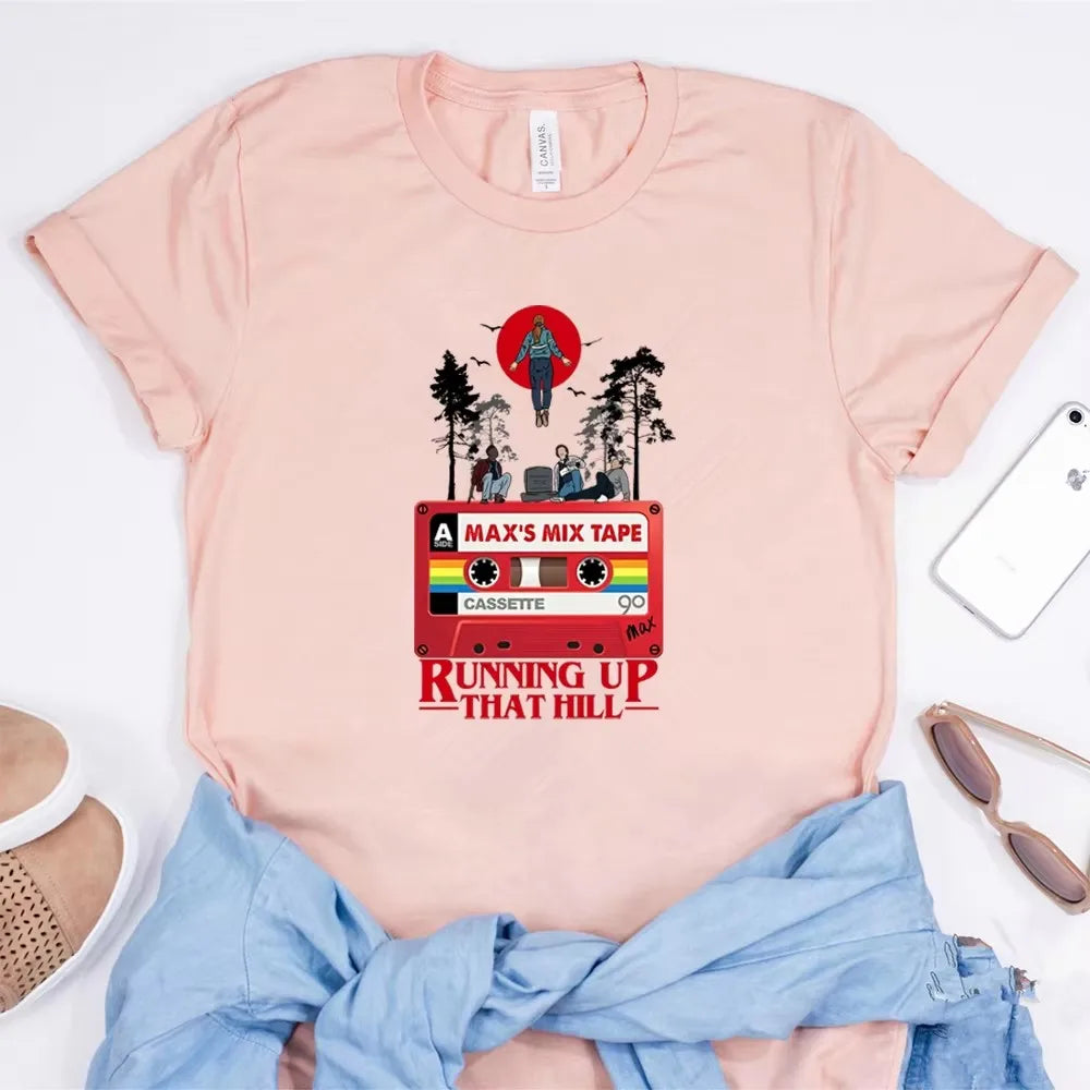 Run Up That Hill Graphic T-Shirt | Stranger Things Fan Tee | Will Byers & Eleven