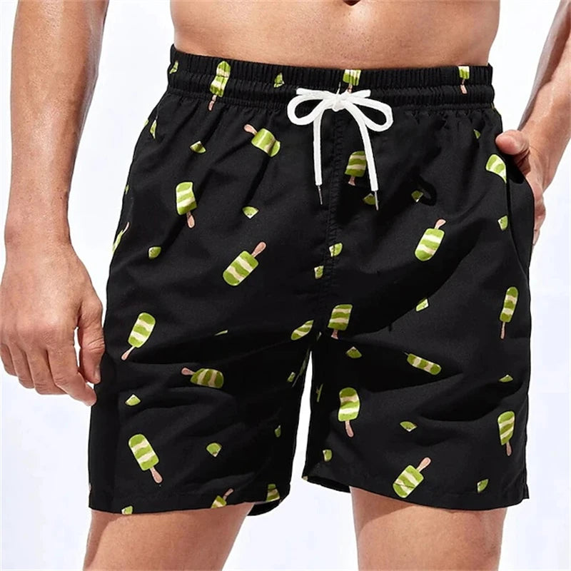 Men's 3D Print Board Shorts – Quick-Dry Surf Swim Trunks for Beach & Summer
