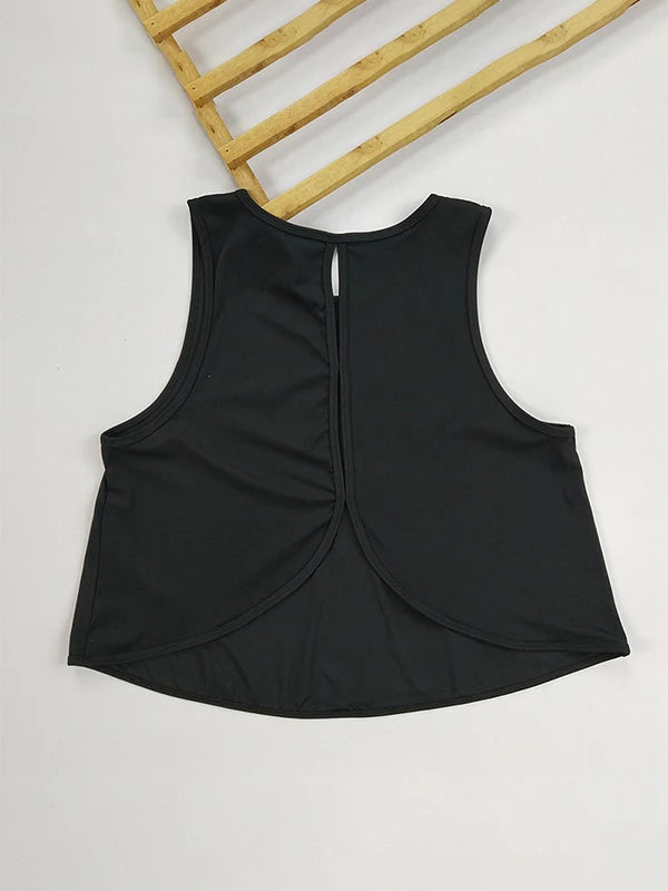 Women's Quick-Dry Cutout Back Tank Top – Breathable Sports Vest